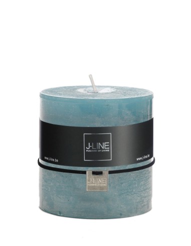 Candela Cilindrica J-Line Azzurra 64h Ø10 cm