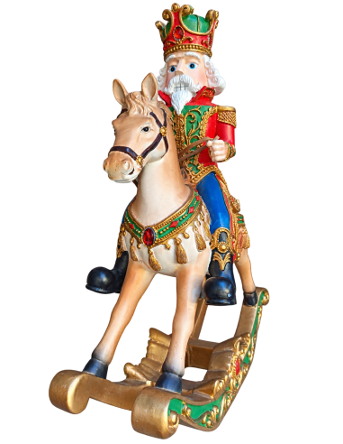 Schiaccianoci con Cavallo a Dondolo 40 cm | Febo Garden