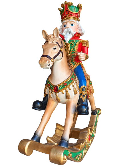 Schiaccianoci con Cavallo a Dondolo 40 cm | Febo Garden