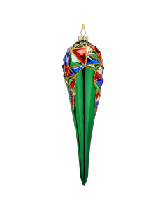 EDG Addobbo Fuso Arlecchino H 20 cm Verde | Febo Garden 2