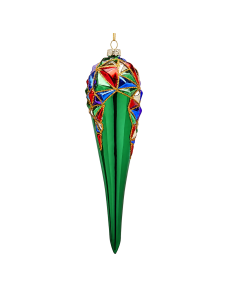 EDG Addobbo Fuso Arlecchino H 20 cm Verde | Febo Garden