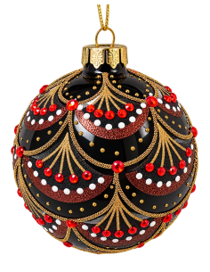 Sfera Glitz Nero Bizzotto Ø8 cm 3 Varianti | Febo Garden