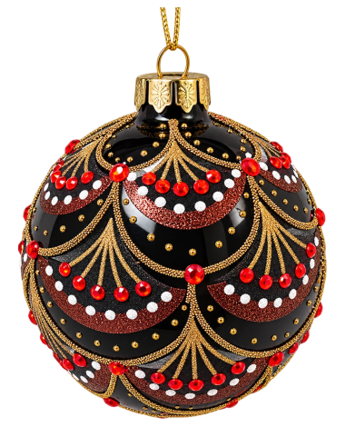 Sfera Glitz Nero Bizzotto Ø8 cm 3 Varianti | Febo Garden
