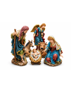 Natività 52 cm Set 6 Pezzi Rossi Rosa C3204 | Febo Garden