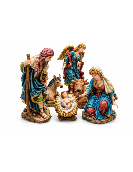 Natività 52 cm Set 6 Pezzi Rossi Rosa C3204 | Febo Garden