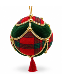 Palla Natalizia Tartan Ø13 cm H21 cm EDG | Febo Garden
