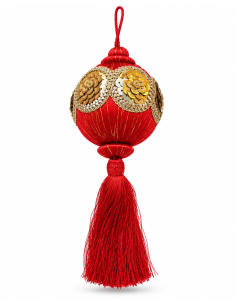 Sfera Enchanted Rossa con Nappa H26 cm Bizzotto | Febo Garden