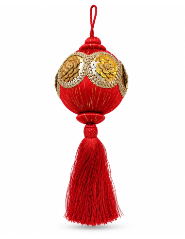 Sfera Enchanted Rossa con Nappa H26 cm Bizzotto | Febo Garden