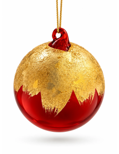 Sfera Pigment Rosso Oro Ø8 cm in Vetro Bizzotto | Febo Garden