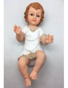 Gesù Bambino Presepe 30 cm in Resina Rossi Rosa | Febo Garden