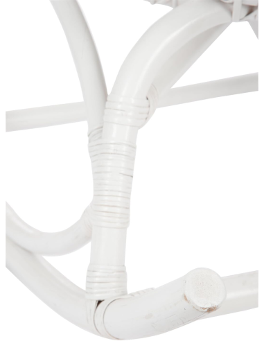 Poltrona a Dondolo J-Line Rattan Bianco 110x70x97