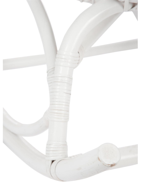 Poltrona a Dondolo J-Line Rattan Bianco 110x70x97