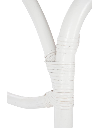Poltrona a Dondolo J-Line Rattan Bianco 110x70x97