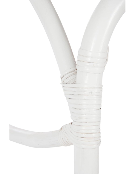 Poltrona a Dondolo J-Line Rattan Bianco 110x70x97