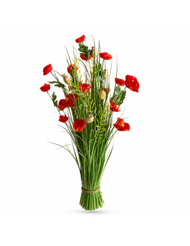 Fascio Papaveri Artificiali Rossi 70 cm | Febo Garden
