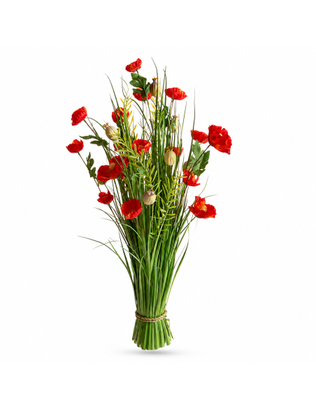 Fascio Papaveri Artificiali Rossi 70 cm | Febo Garden