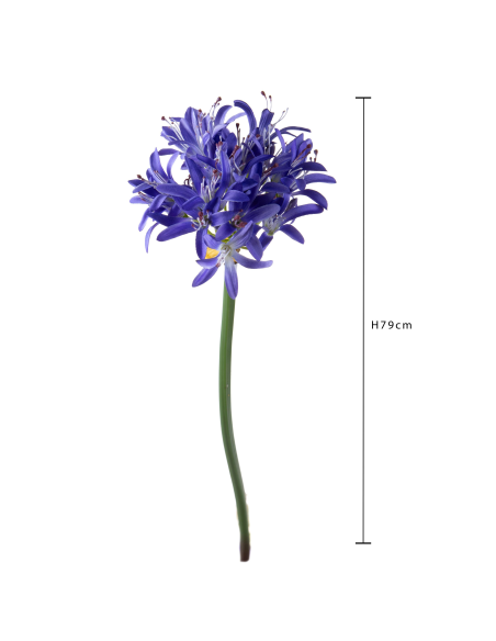 Agapanthus Artificiale 79 cm con Bocci Bianchi Dino AA003