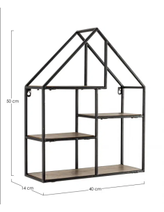 Mensola da Parete Shape Casa 4 Ripiani 40x50 cm 2
