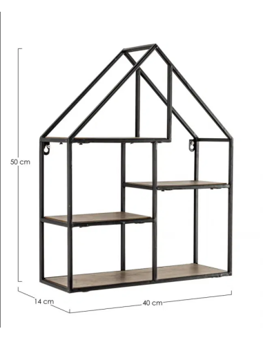 Mensola da Parete Shape Casa 4 Ripiani 40x50 cm