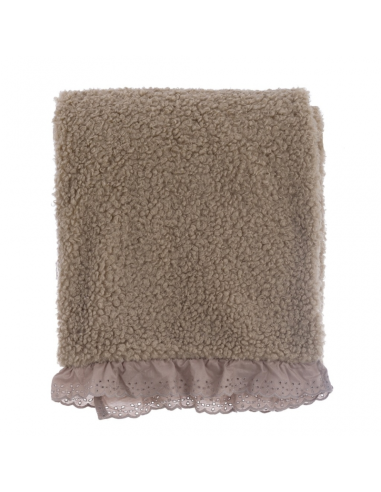 Plaid Sherpa Tortora 140x170 cm Blanc Mariclò