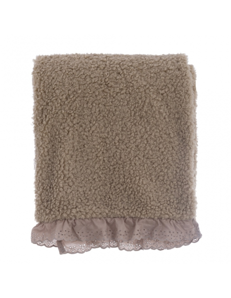 Plaid Sherpa Tortora 140x170 cm Blanc Mariclò