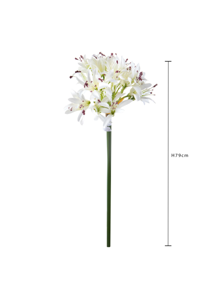 Agapanthus Artificiale Cream con Bocci 79 cm