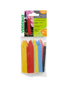 Etichette a Punta Verdemax 10 cm con Matita – 20 Pezzi