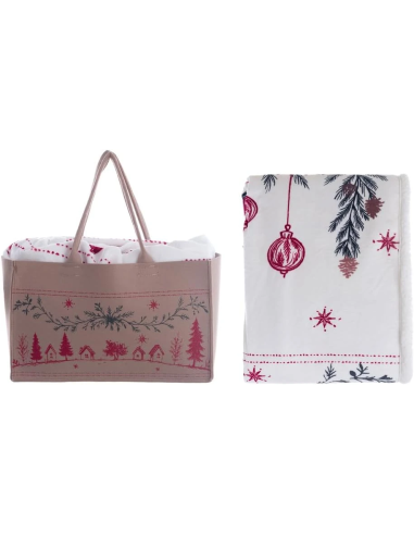 Set Plaid Natalizio 400 GSM con Borsa 140x170 cm