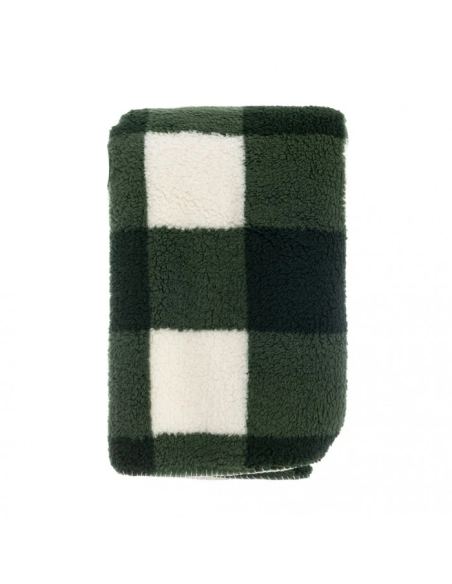 Plaid Sherpa Verde e Bianco Blanc MariClo’ 140x170 cm