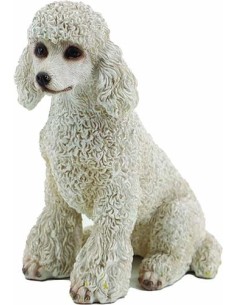 Cane Lola Decorativo in Vetroresina Bianco 15 cm