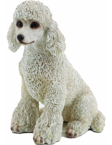 Cane Lola Decorativo in Vetroresina Bianco 15 cm
