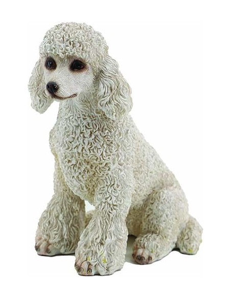 Cane Lola Decorativo in Vetroresina Bianco 15 cm