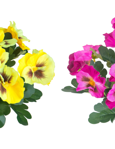 Cespuglio Viole Artificiali 32 cm Assortito Bianchi Dino