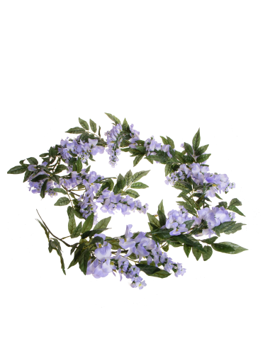 Ghirlanda Glicine Artificiale 180 cm Lilla Bianchi Dino