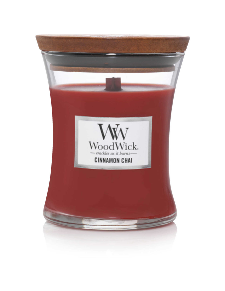 WoodWick Cinnamon Chai Candela Media 275 g