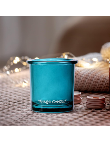 Yankee Candle Porta Candela Teal in Vetro 7 cm | Febo Garden