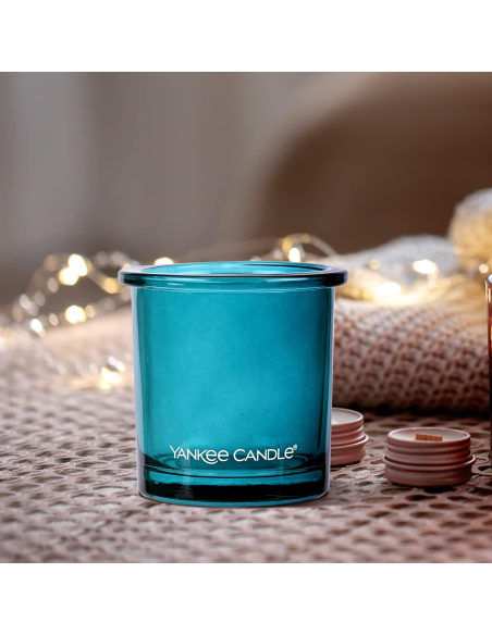 Yankee Candle Porta Candela Teal in Vetro 7 cm | Febo Garden