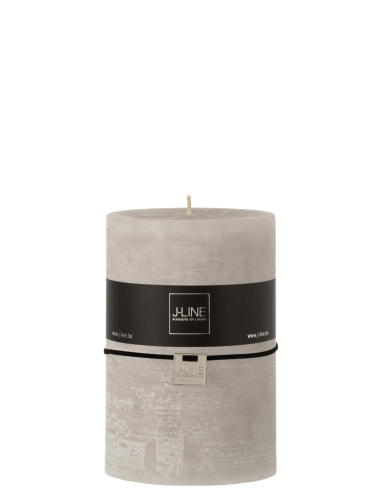 Candela Cilindrica Grigio Chiaro J-Line XL 15 cm