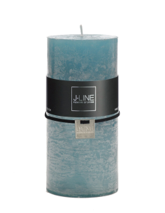 Candela Cilindrica Azzurra J-Line 15 cm in Paraffina