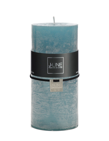 Candela Cilindrica Azzurra J-Line 15 cm in Paraffina
