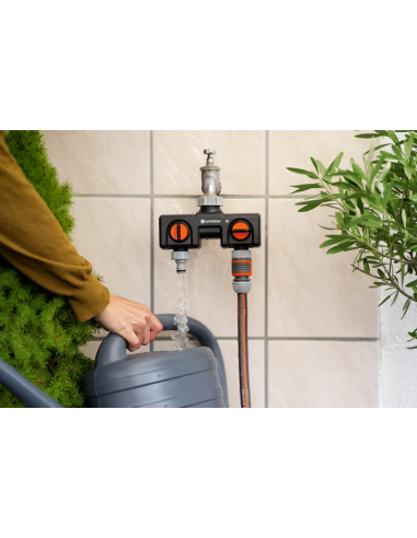 Gardena Distributore a 2 Vie per Rubinetto