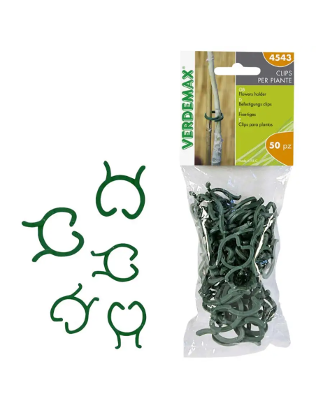 Clips per Piante Verdemax 50 pz in Plastica PP