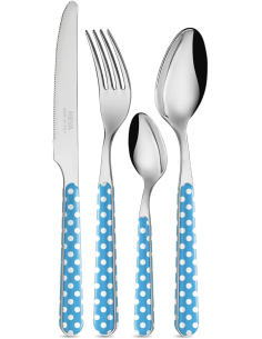 Set Posate 24 Pezzi NEVA Creativa Azzurro Pois | Febo Garden