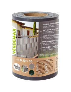 Striscia Occultazione PVC Soft Grigio Verdemax 0,19 x 35 m