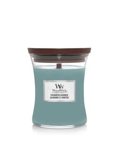 WoodWick Evergreen Cashmere Candela Media | Febo Garden