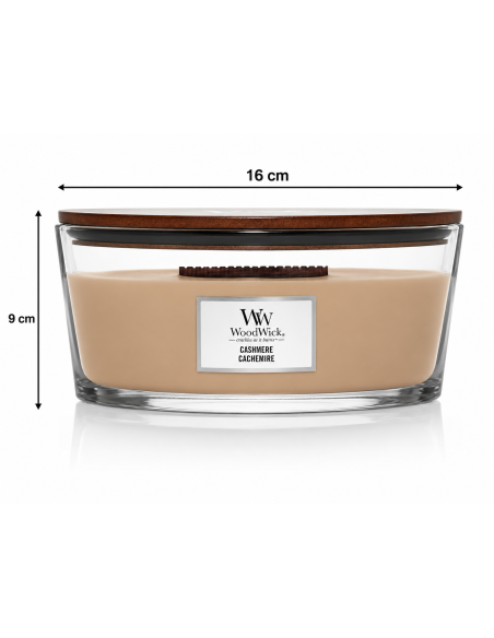 WoodWick Cashmere Candela Profumata Ellipse