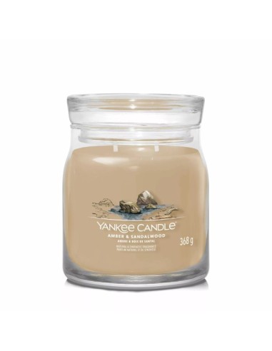 Yankee Candle Amber & Sandalwood Candela Media 368 g