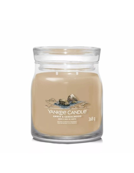 Yankee Candle Amber & Sandalwood Candela Media 368 g