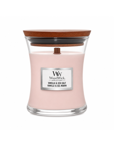 WoodWick Vanilla & Sea Salt Candela Media 275 g
