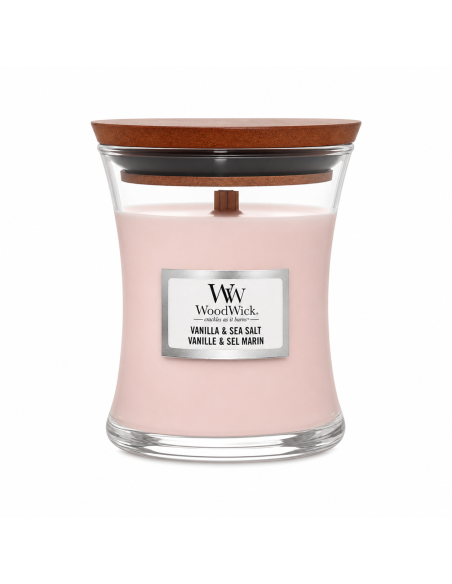 WoodWick Vanilla & Sea Salt Candela Media 275 g
